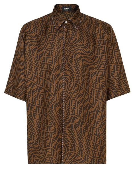 fendi ff vertigo print oversize shirt|T.